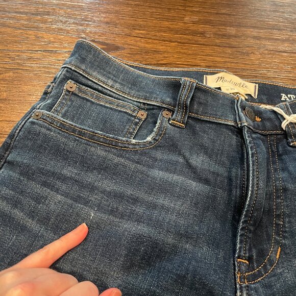 NWT Madewell Men's Sz 30x32 Athletic Slim Jean Leeward Wash CoolMax MA242 - Picture 4 of 16